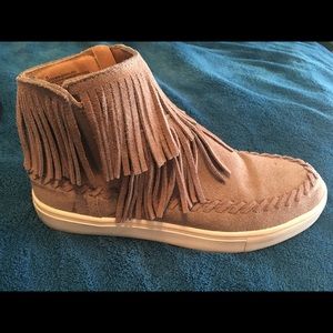 Moccasin Taupe Suede Sneakers